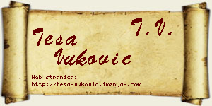 Teša Vuković vizit kartica